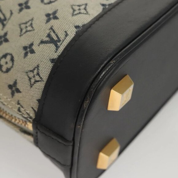 LOUIS VUITTON Monogram Mini Alma Haut Hand Bag Blue M92202 LV Auth 117318 - Picture 11 of 14